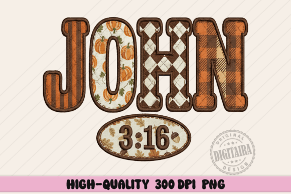 Christian John 3 16 Faux Embroidery Png