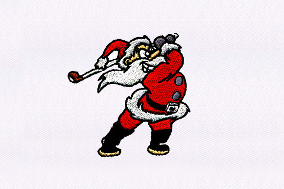 Golf Playing Santa Design