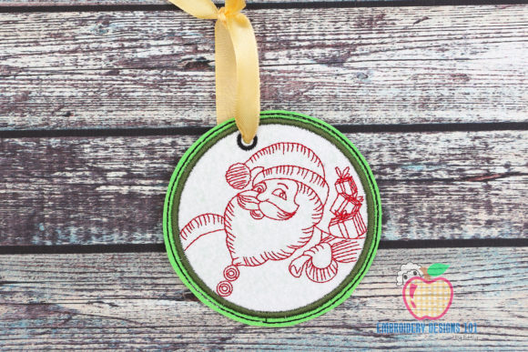 Santa Claus Carrying Gift Bag Ornament
